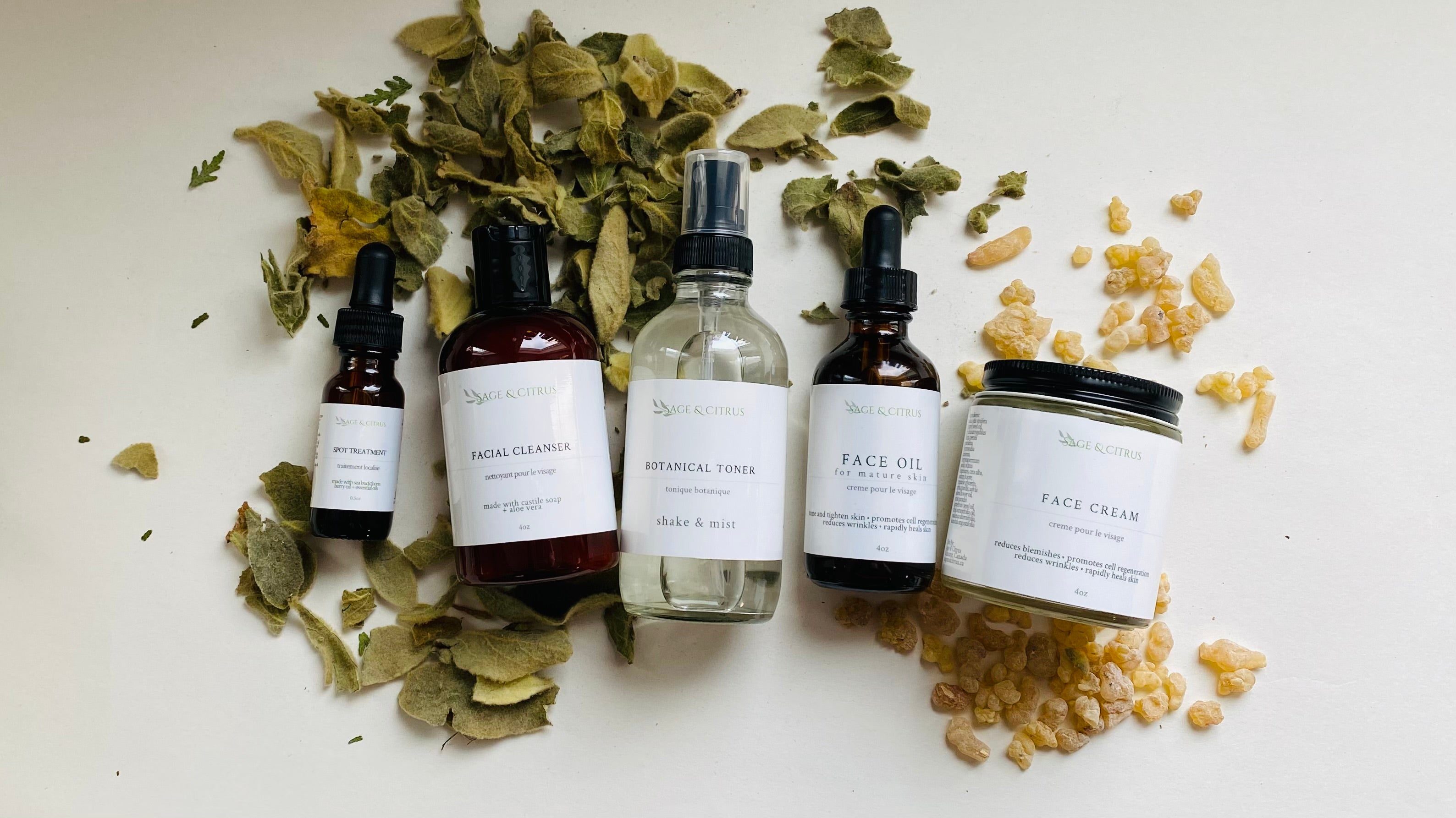 Face Care Collection Sage and Citrus Skincare